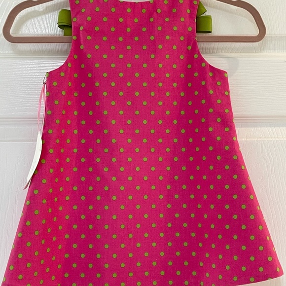 Girls Pink/Green Dress Size 4 - Picture 3 of 4